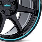 ロティフォーム　BPU RC208　グロスブラック/ティールストライプ
